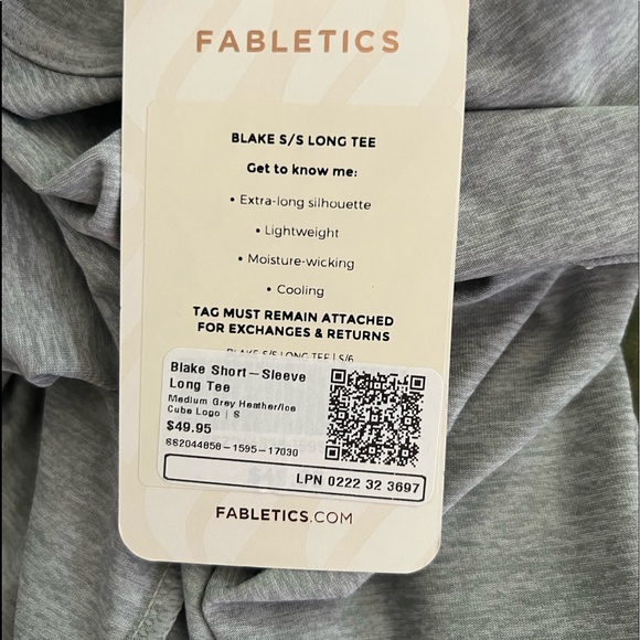 Heather Grey Workout Tee by Fabletics - Picture 5 of 6